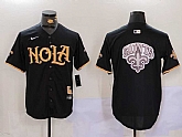 Men's New Orleans Saints Team Big Logo Black Cool Base Stitched Baseball Jersey,baseball caps,new era cap wholesale,wholesale hats